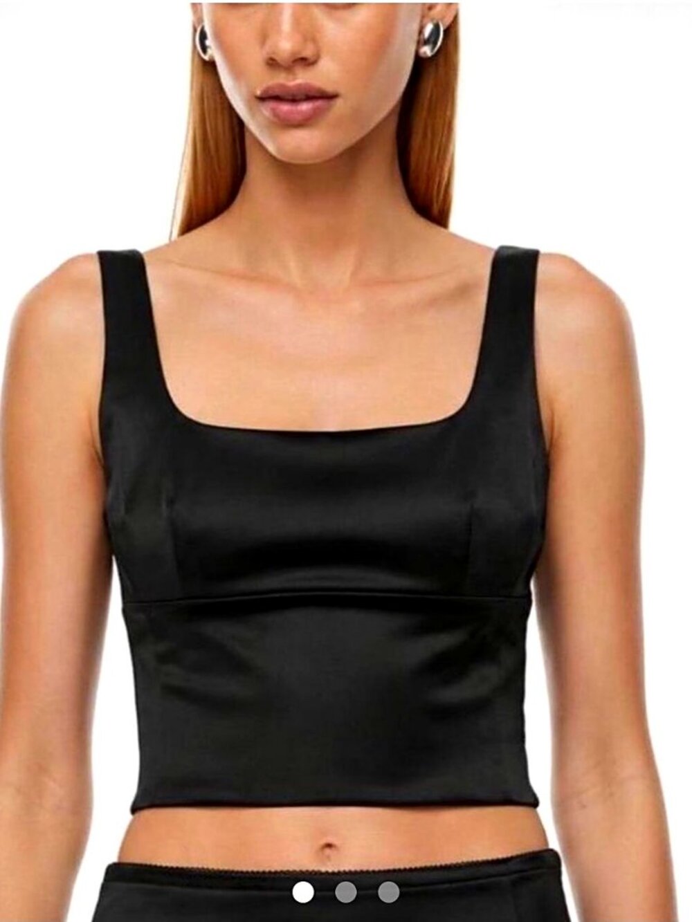 Sunday Best black satin corset top